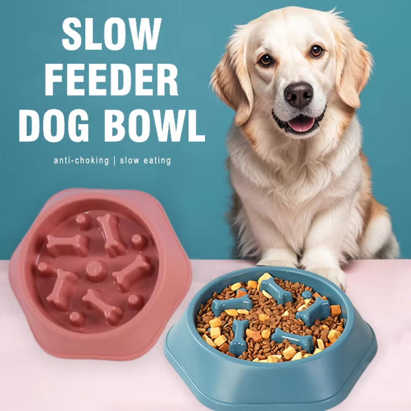 Slow Feeder Dog Bowl Anti-Choking Slow Feeding Bowls for Dogs Anti-Slip Pet Slow Eat Dishes Puzzle Bowls for Small Medium Dogs