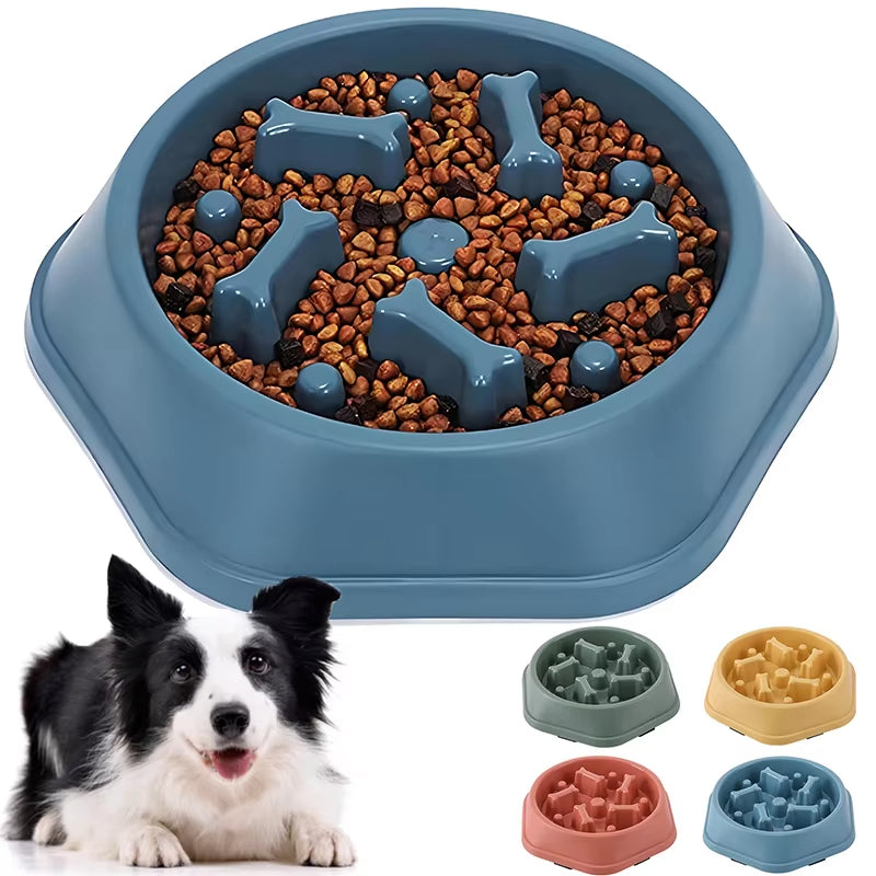 Slow Feeder Dog Bowl Anti-Choking Slow Feeding Bowls for Dogs Anti-Slip Pet Slow Eat Dishes Puzzle Bowls for Small Medium Dogs