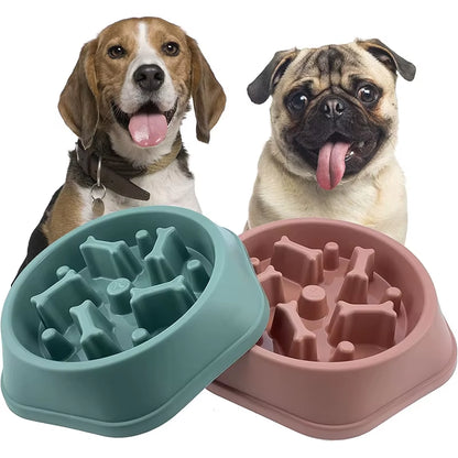 Slow Feeder Dog Bowl Anti-Choking Slow Feeding Bowls for Dogs Anti-Slip Pet Slow Eat Dishes Puzzle Bowls for Small Medium Dogs