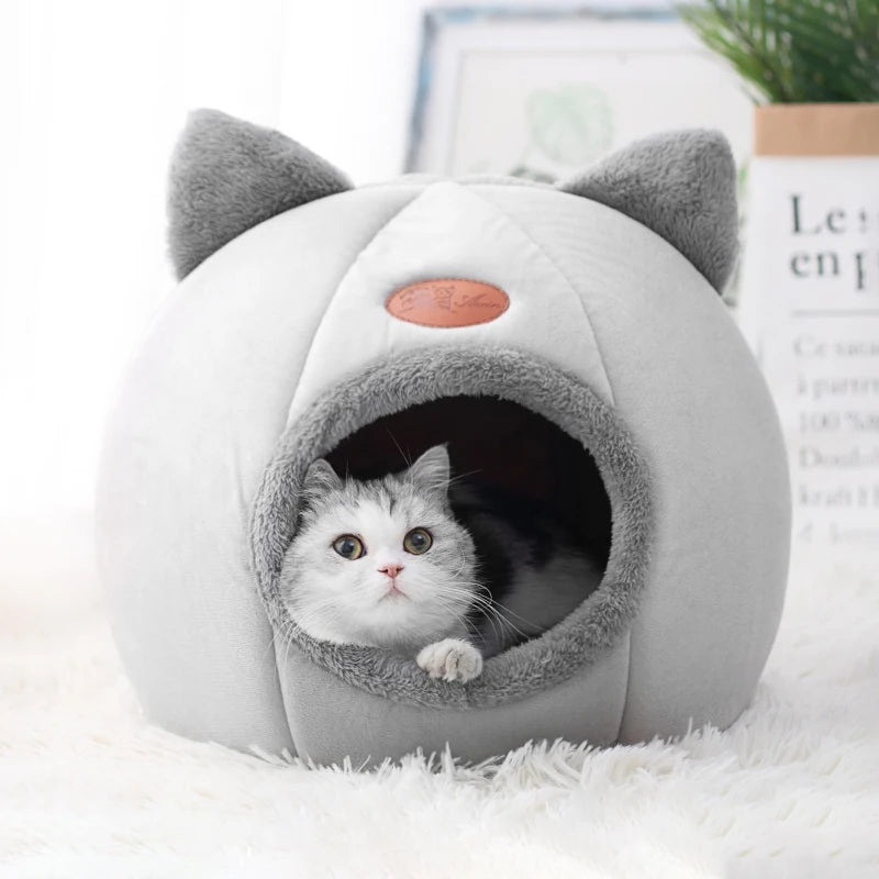 New Deep Sleep Comfort in Winter Cat Bed Iittle Mat Basket Small Dog House Products Pets Tent Cozy Cave Nest Indoor Cama Gato