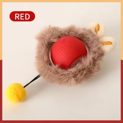 Dog & Cat Interactive Ball Toys Automatic Rolling Ball Faux Tail Rechargeable Smart Pet Electric Toy Dog Cat Training Imitate Mouse